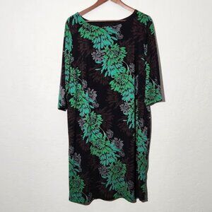 Bob Mackie Women's 3/4 Sleeve Pencil Dress in size 1X